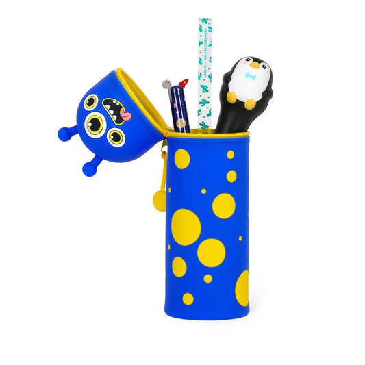 Legami - Trousse 2-en-1 ronde en silicone - Monstre