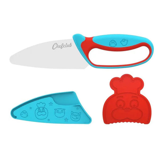 Couteau du chef bleu et rouge - Chefclub Kids