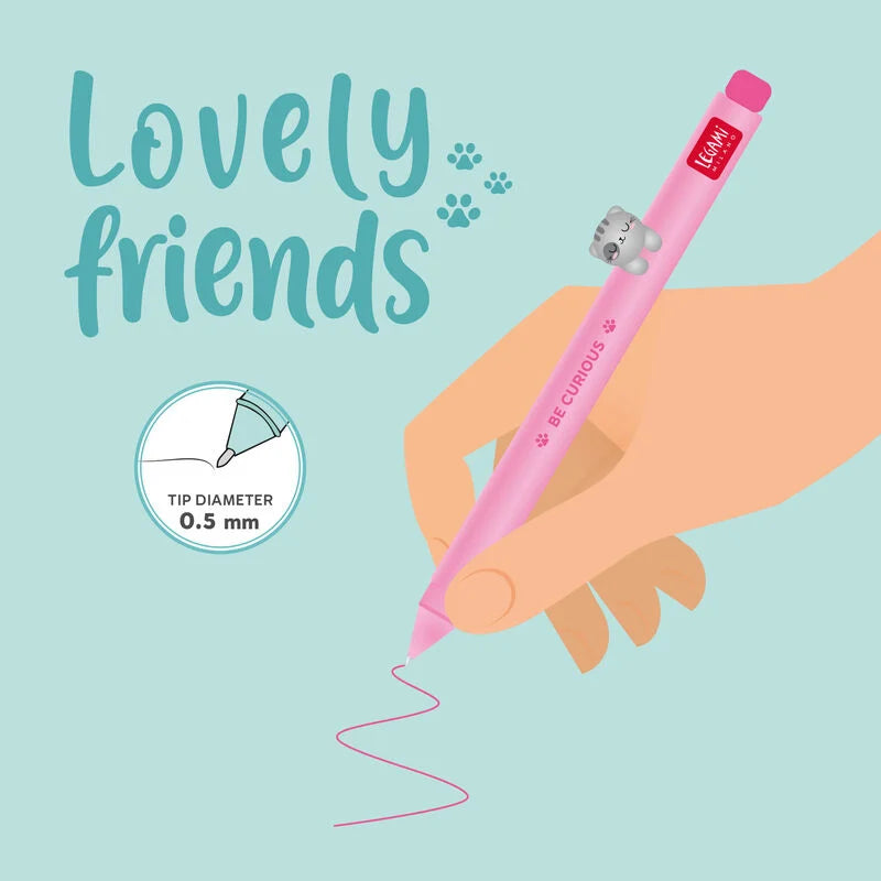 Legami - Stylo à encre gel - Lovely Friends Chat