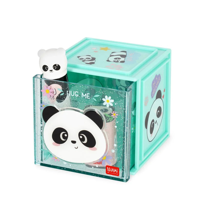 Legami - Boîte empilable de bureau - Panda Cutie Cube