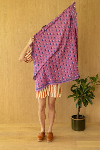 Grand Foulard Latika - Florets Fuchsia - Apaches