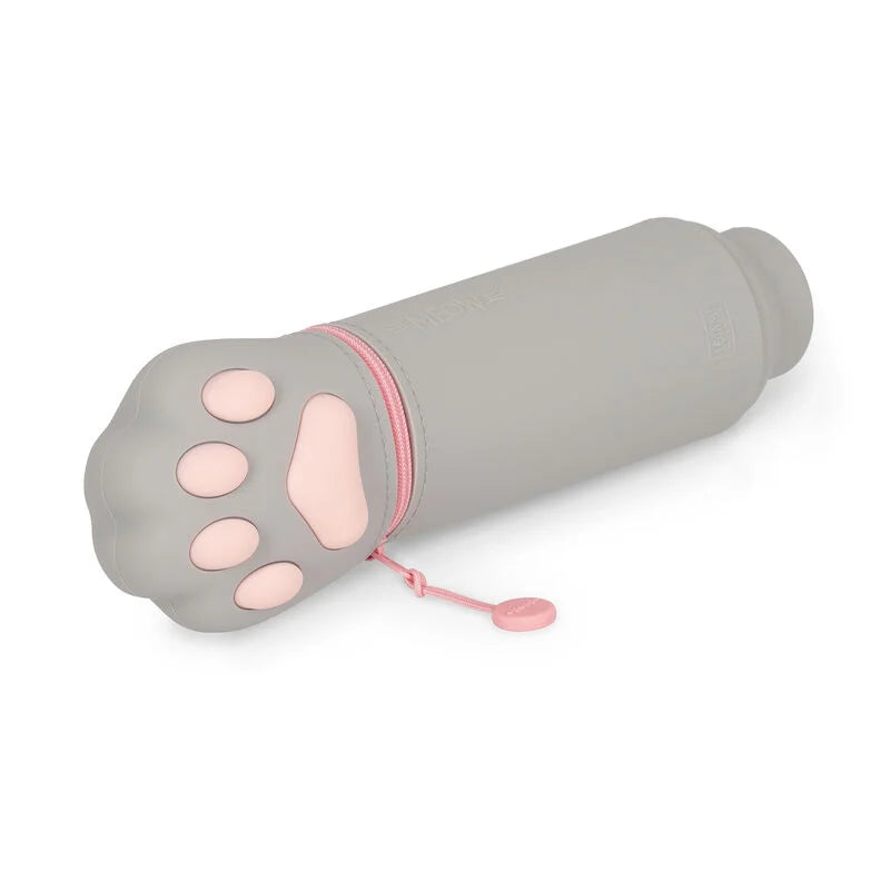 Legami - Trousse 2-en-1 ronde en silicone - Patte de chat