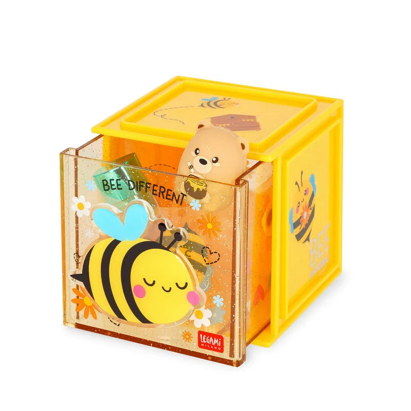 Legami - Boîte empilable de bureau - Abeille Cutie Cube