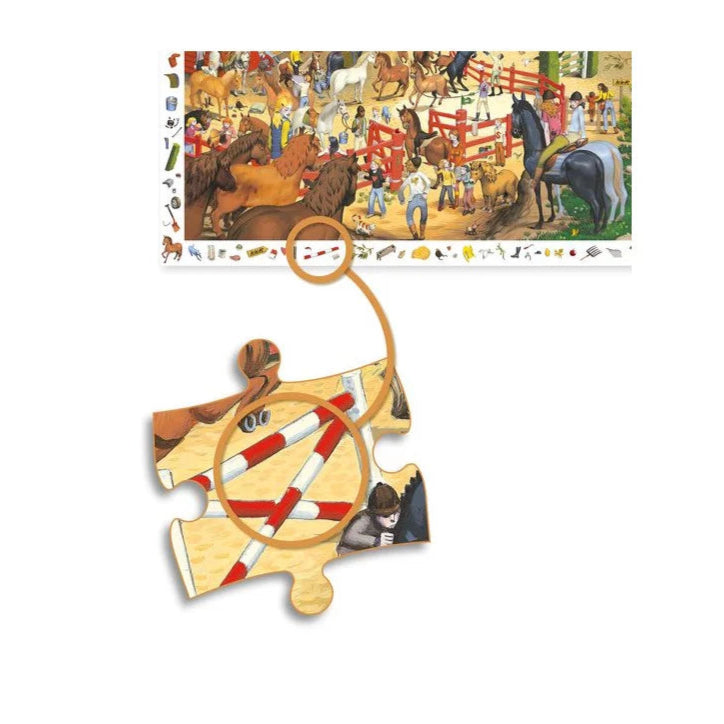 Puzzle d'observation Equitation - 200 pièces - Djeco