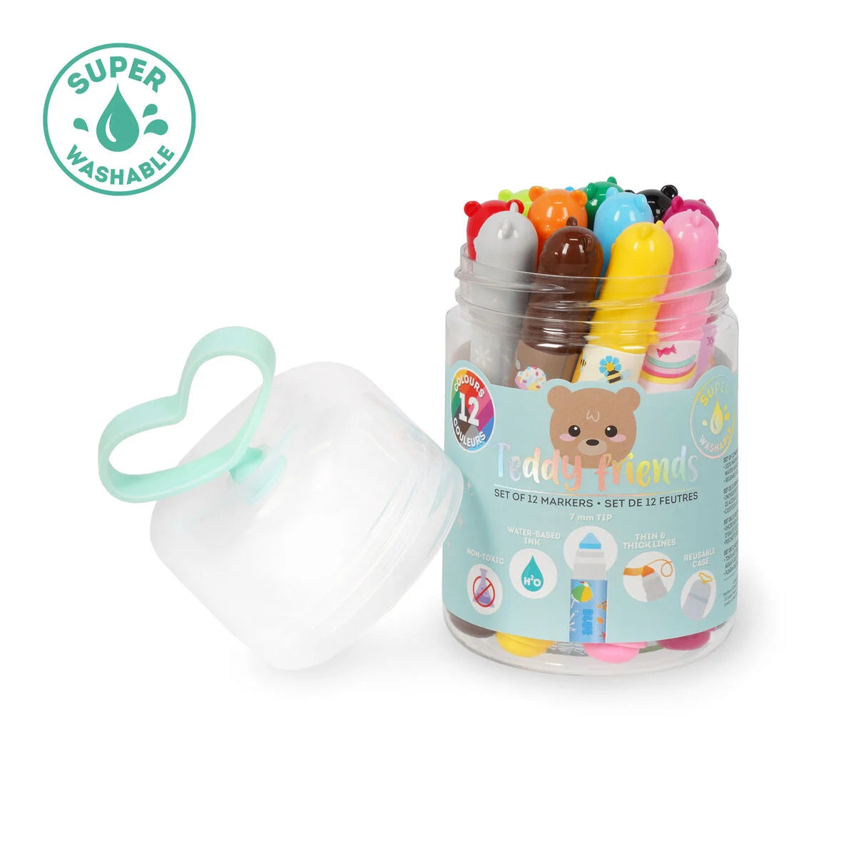 Legami - Set de 12 feutres - Teddy Friends