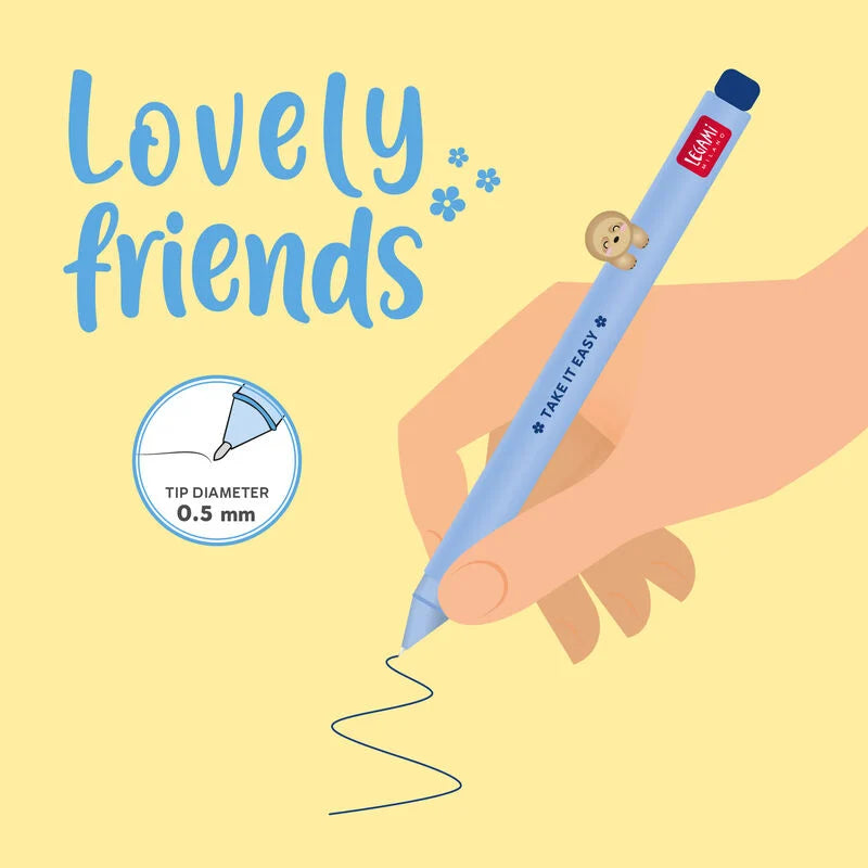 Legami - Stylo à encre gel - Lovely Friends Paresseux