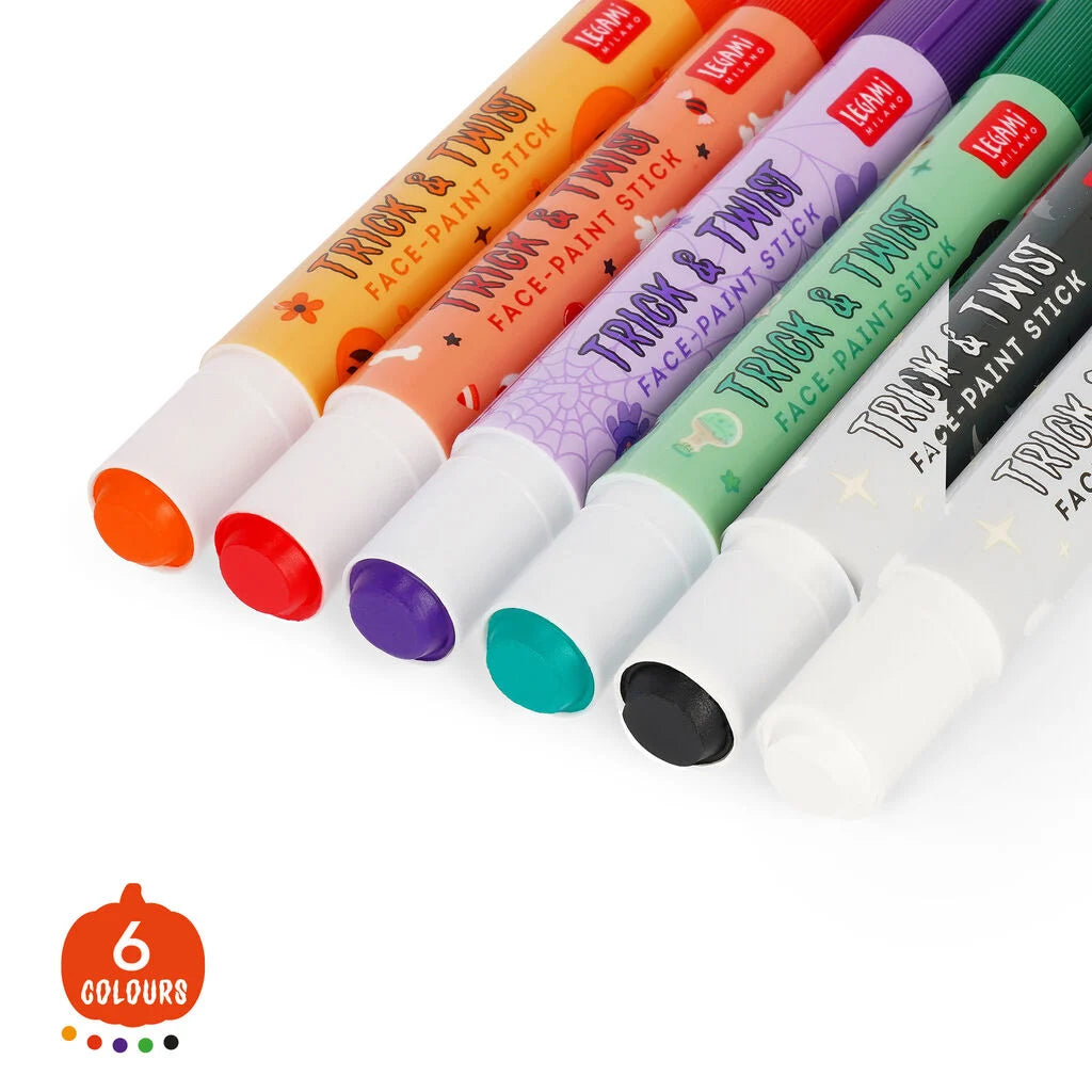 Legami - Set de 6 Crayons de Maquillage Visage Trick & Twist - Halloween
