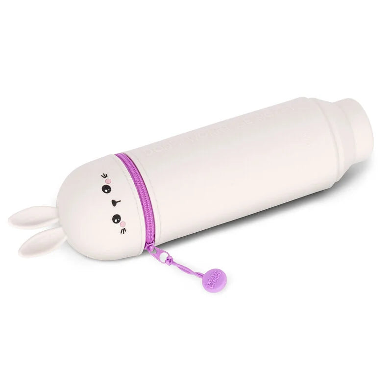 Legami - Trousse 2-en-1 ronde en silicone - Lapin