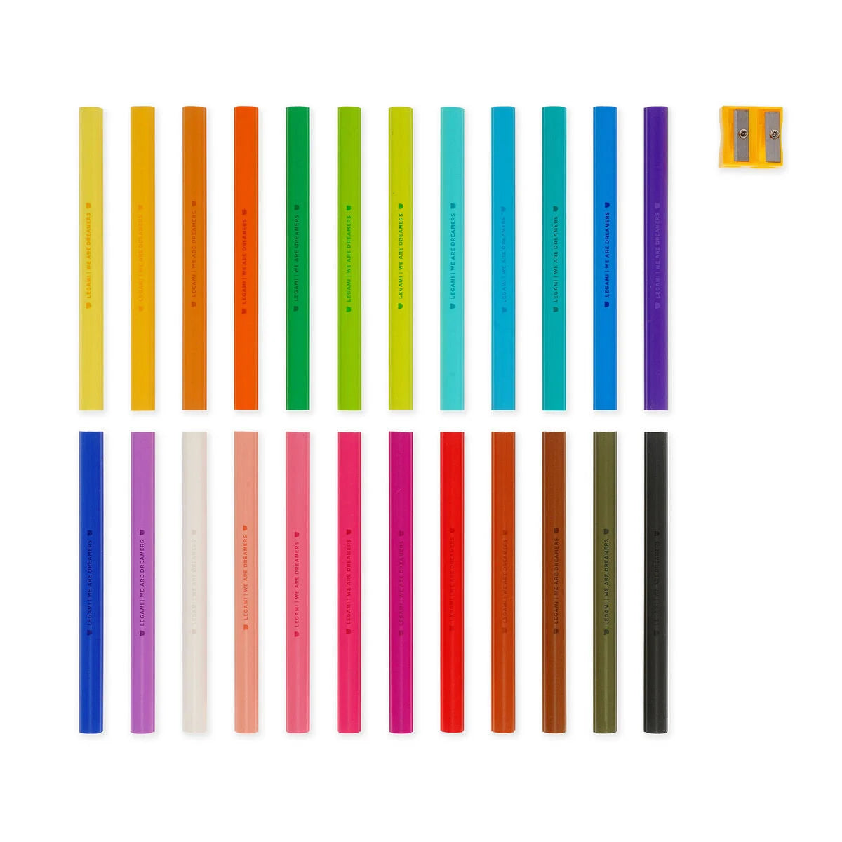 Legami - Lot de 24 crayons de couleur avec taille-crayon - Ours