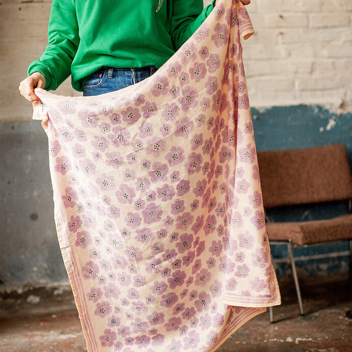 Grand Foulard Latika - Flora Bold Lavande - Apaches