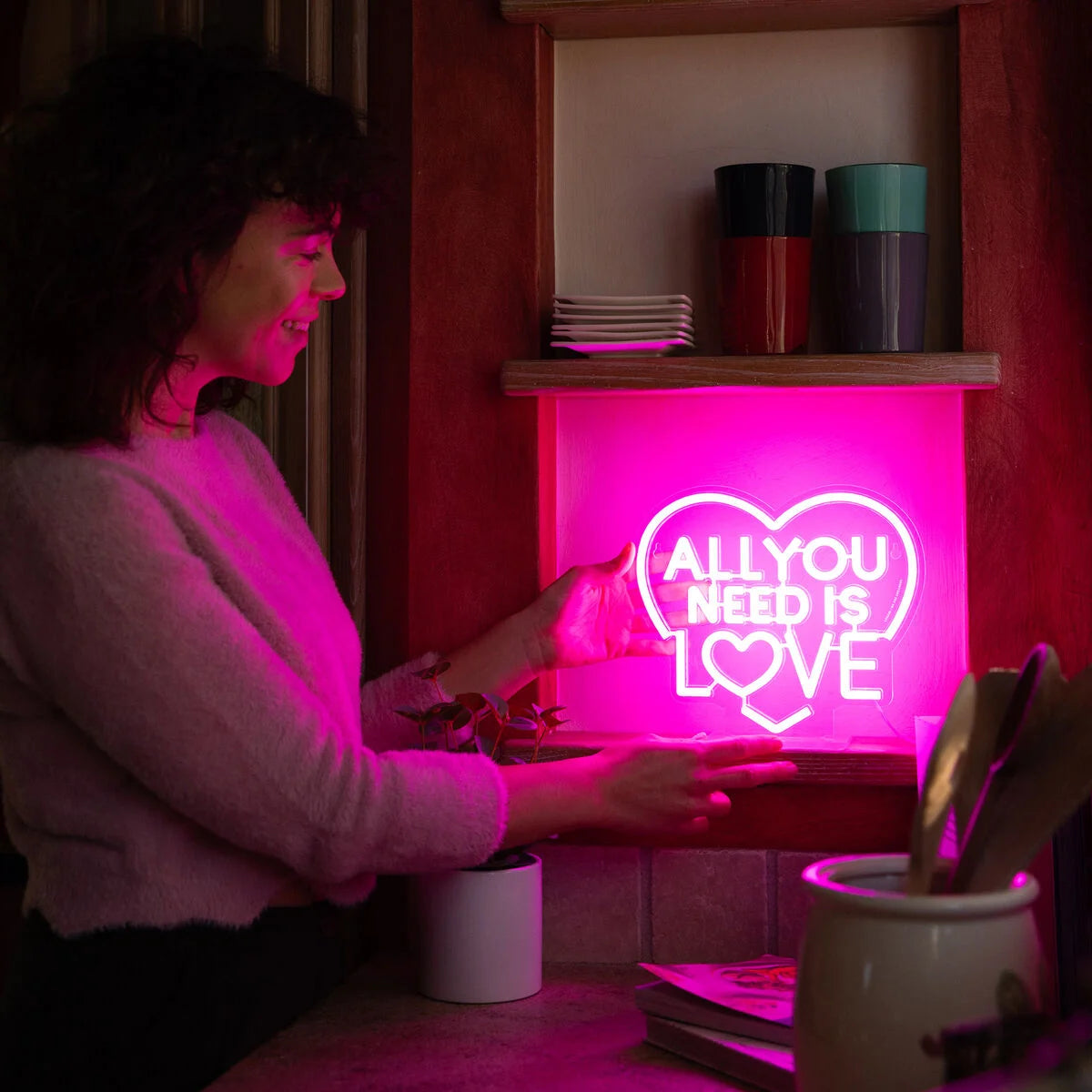 Legami - Lampe LED à Effet Néon - All You Need is Love - It’s a Sign