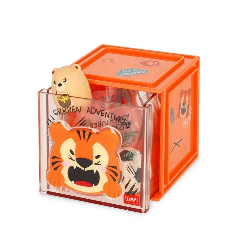 Legami - Boîte empilable de bureau - Tigre Cutie Cube