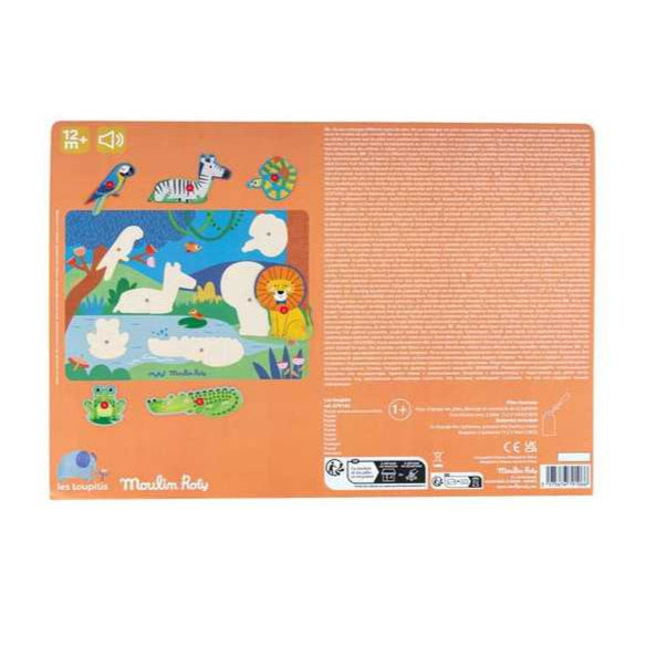 Puzzle sonore animaux en bois - Les toupitis - Moulin Roty
