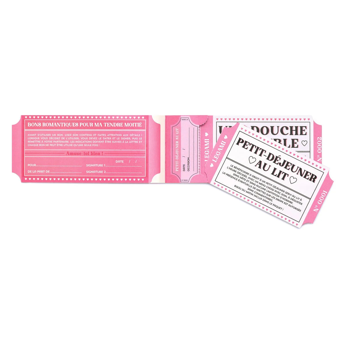 Legami - Carnet de 24 Bons Romantiques - Français