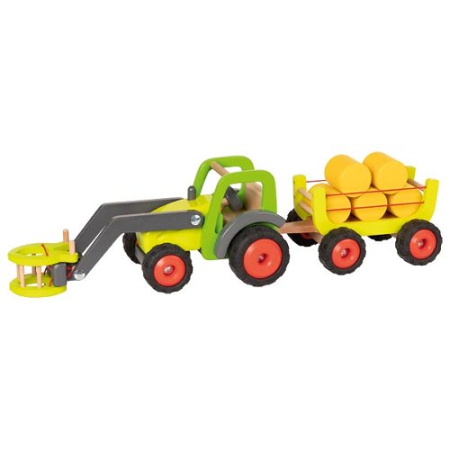 Tracteur en bois - Chargeur avec remorque à foin - Goki