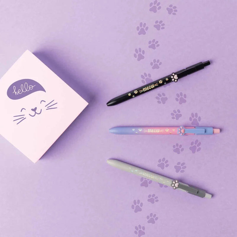 Legami - Stylo à bille - Bleu - Chat