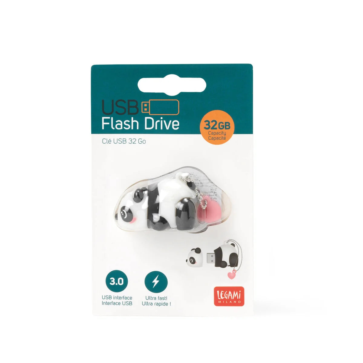 Legami - Clé USB 3.0 32 GB - Panda - Flash Drive