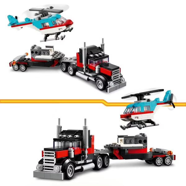 LEGO - Creator - Le Camion Remorque avec Hélicoptère