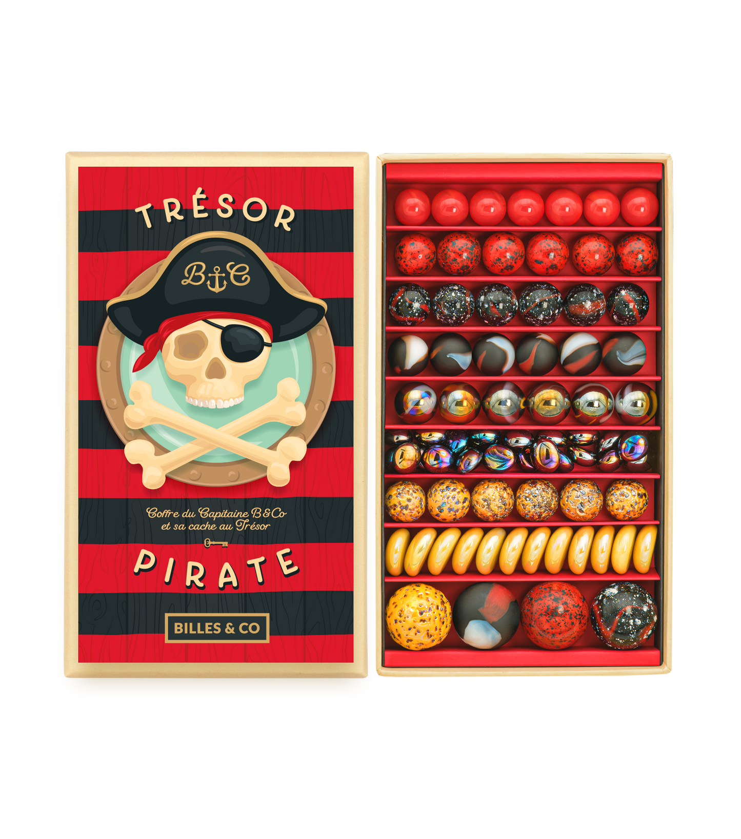 Coffret de billes - Trésor Pirate - Billes and co