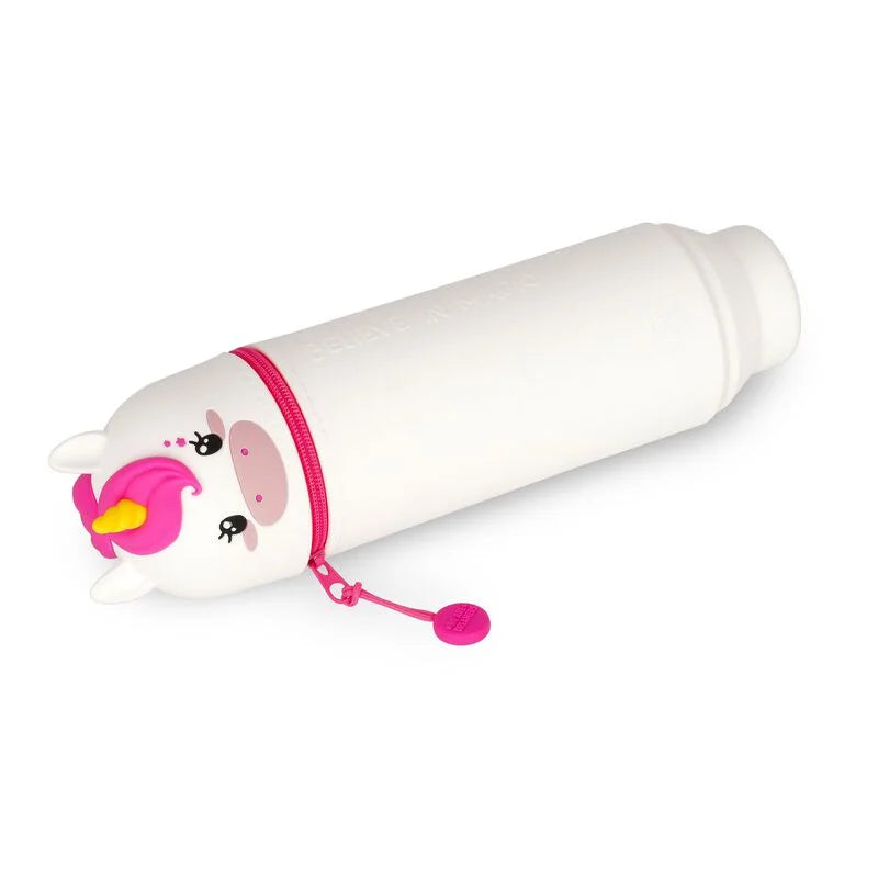 Legami - Trousse 2-en-1 ronde en silicone - Licorne