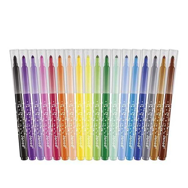 Lot de 18 feutres longue durée - Janod