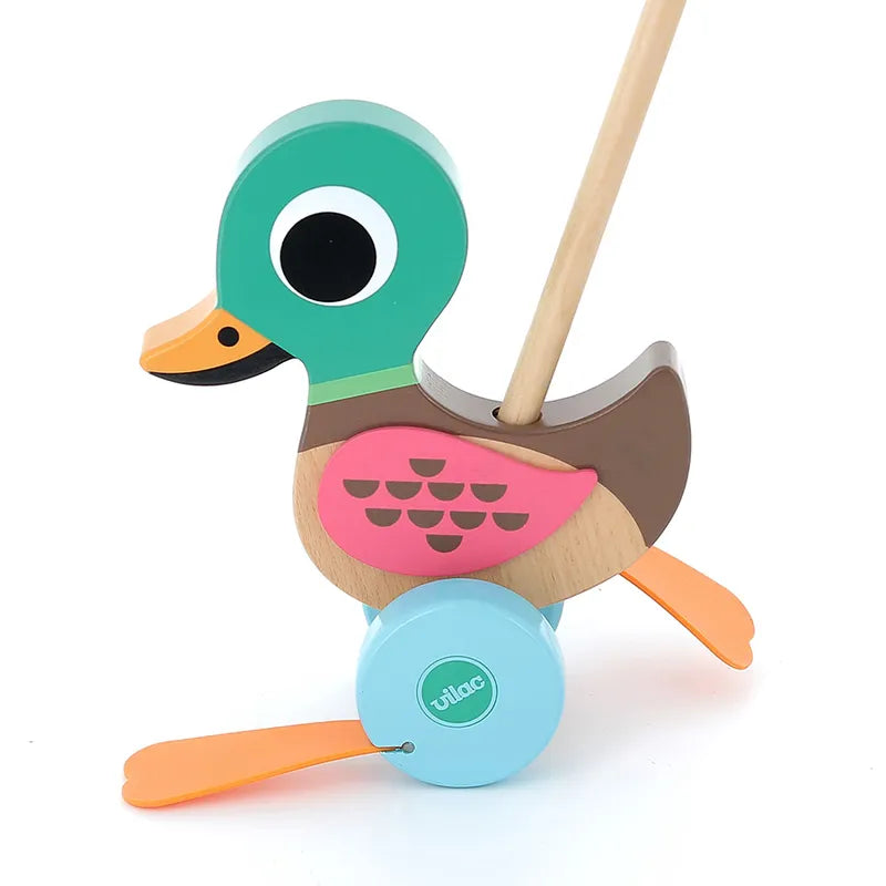 Canard à pousser en bois Ingela P.Arrhenius - Vilac