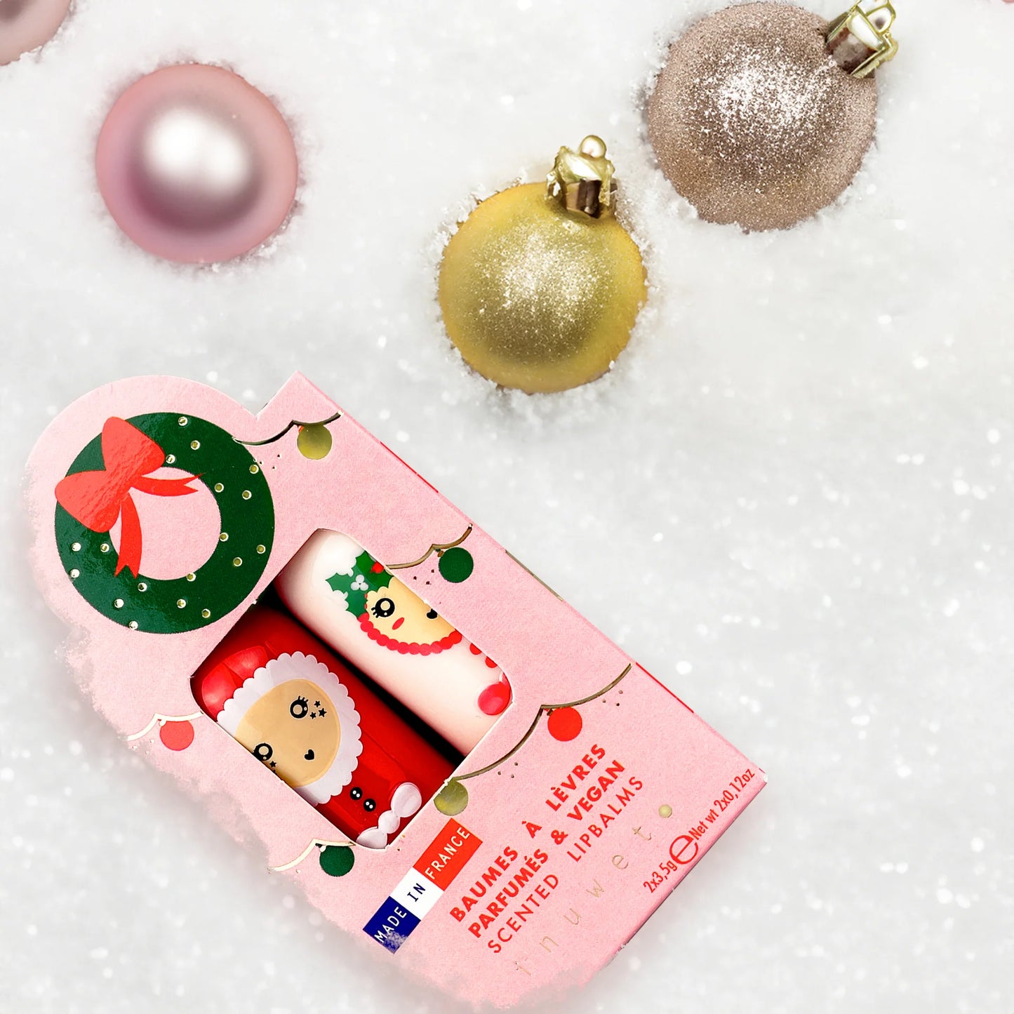 Coffret duo baumes à lèvres Couronne - Mangue et sucre d'orge - Inuwet