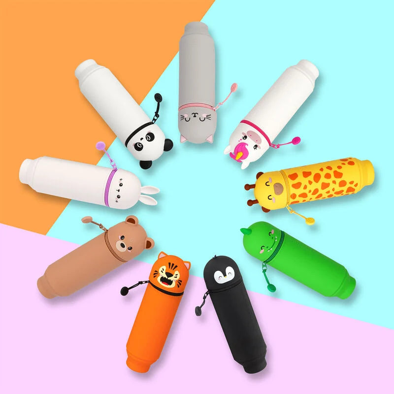 Legami - Trousse 2-en-1 ronde en silicone - Lapin
