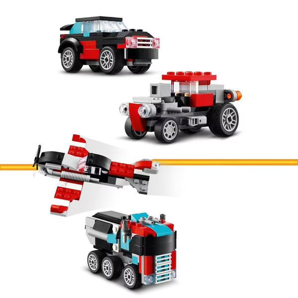 LEGO - Creator - Le Camion Remorque avec Hélicoptère