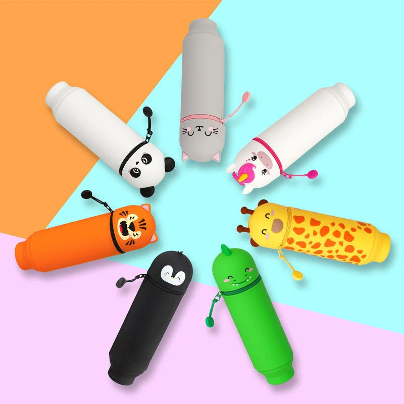 Legami - Trousse 2-en-1 ronde en silicone - Licorne