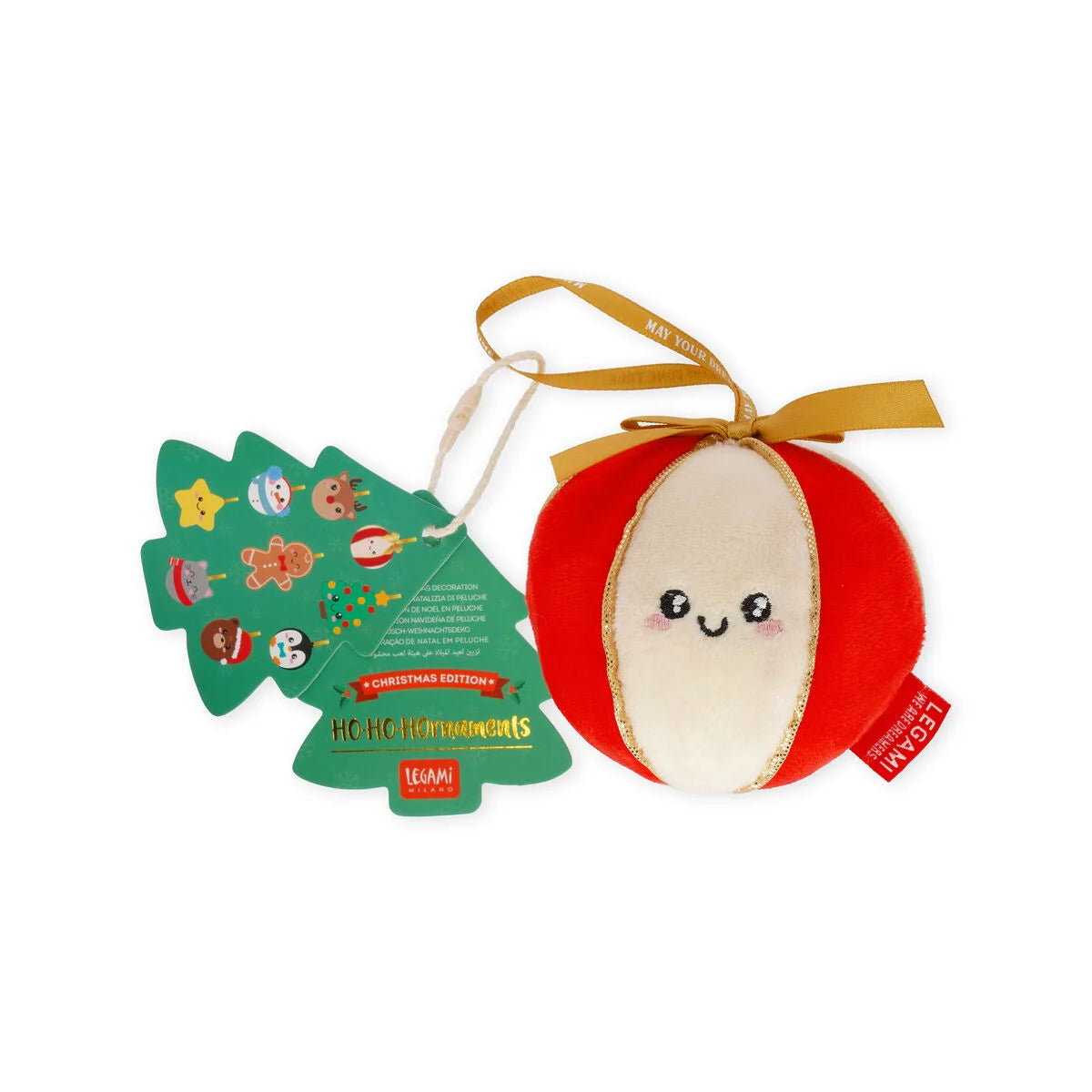 Legami - Décoration de Noël en peluche - Boule de noël
