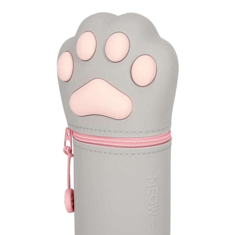 Legami - Trousse 2-en-1 ronde en silicone - Patte de chat