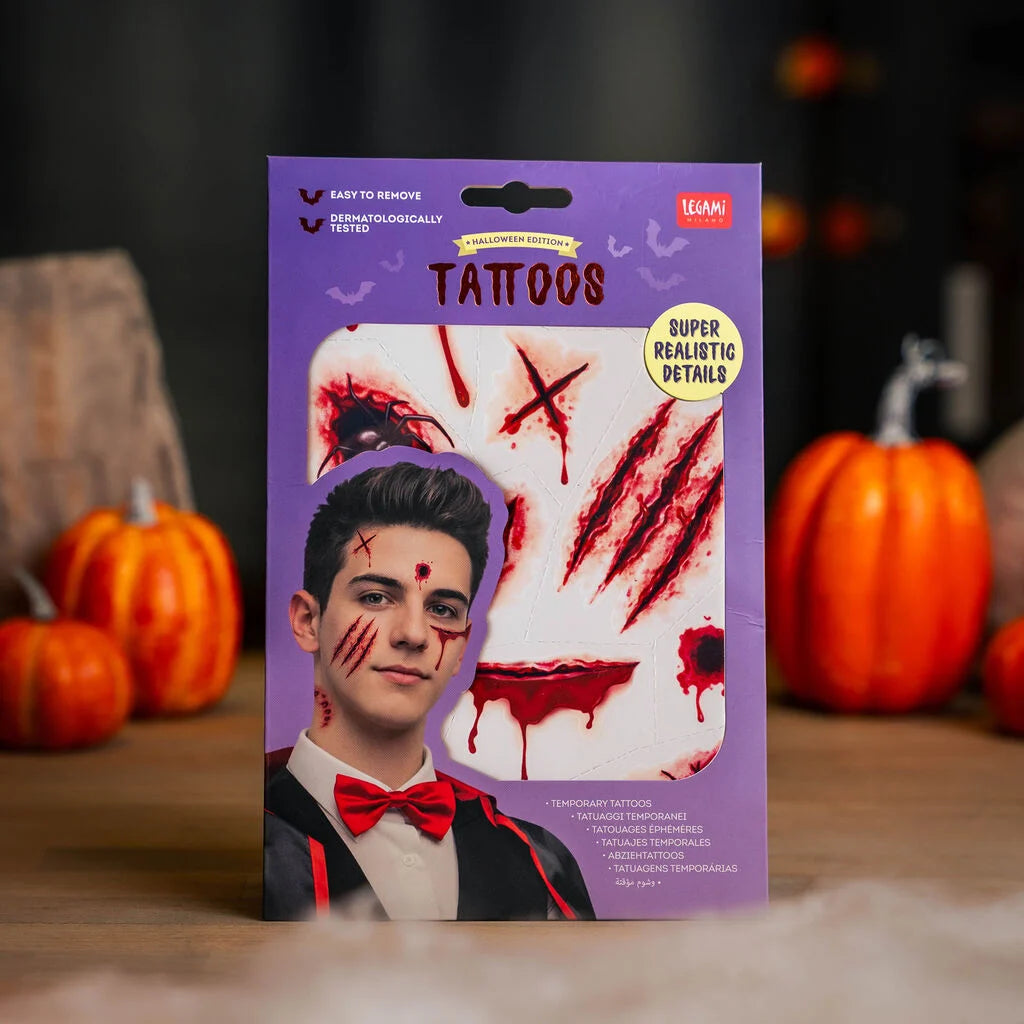 Legami - Tatouages Éphémères Visage et Corps- Halloween