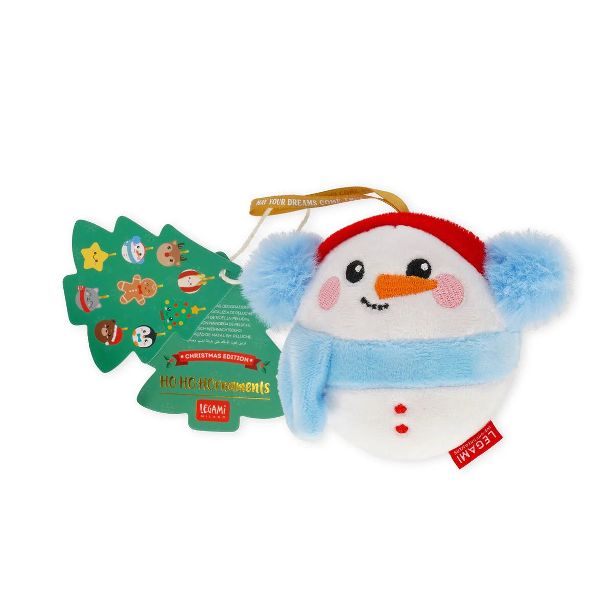 Legami - Décoration de Noël en peluche - Bonhomme de neige