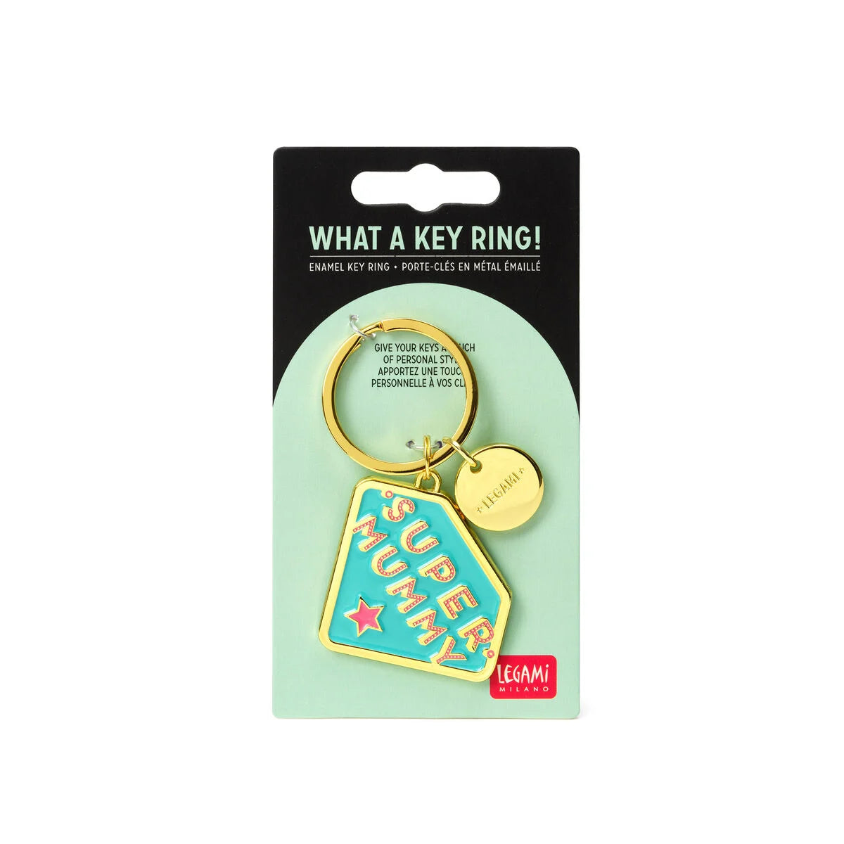 Legami - Porte-Clés en Métal Émaillé - Super Mummy - What A Key Ring!