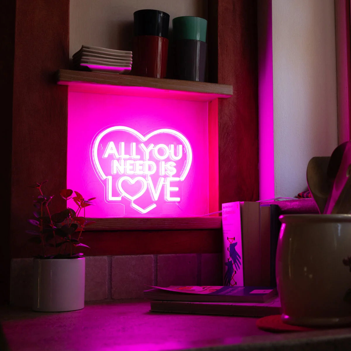 Legami - Lampe LED à Effet Néon - All You Need is Love - It’s a Sign