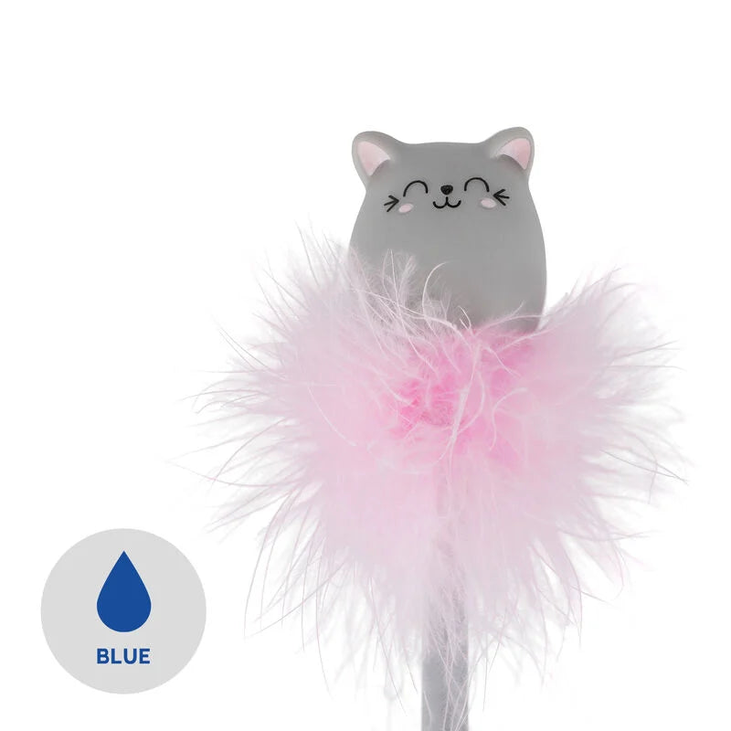 Legami - Stylo à encre gel - Chat lumineux - Bleu