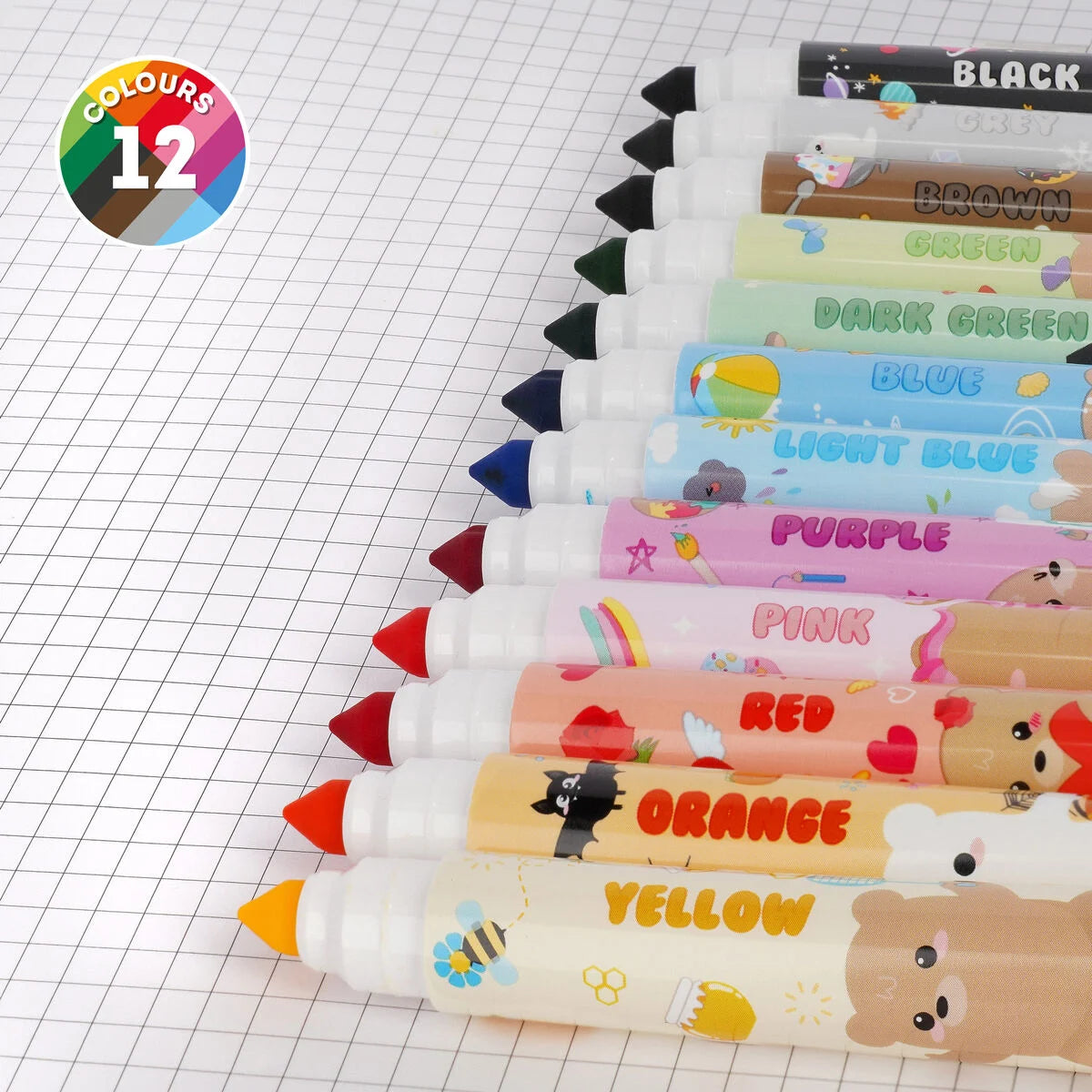 Legami - Set de 12 feutres - Teddy Friends