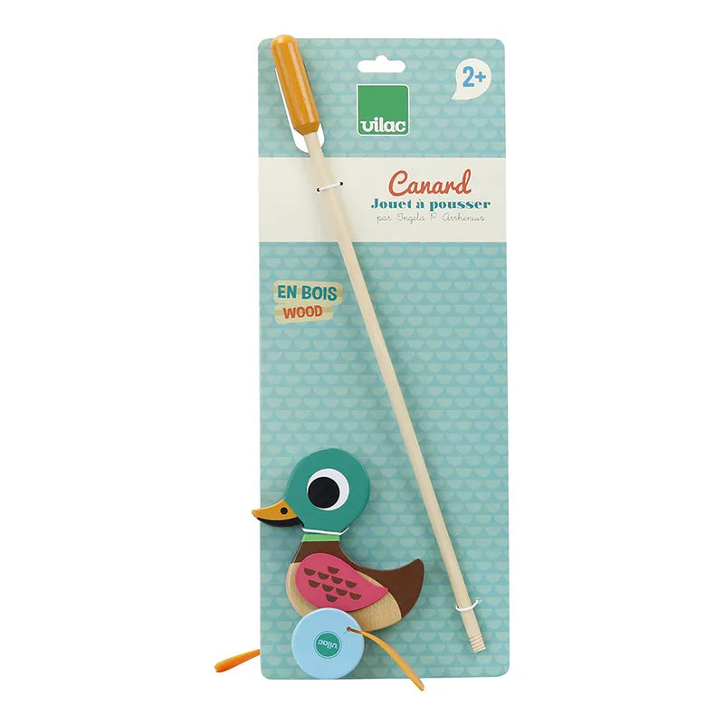 Canard à pousser en bois Ingela P.Arrhenius - Vilac