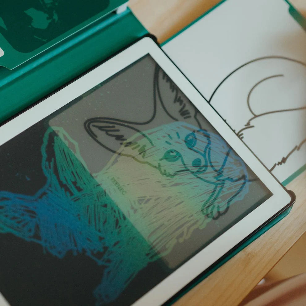Kidywolf - Recharge de feuilles pour mini tablette - Animaux autour du monde et Océans & Pirates