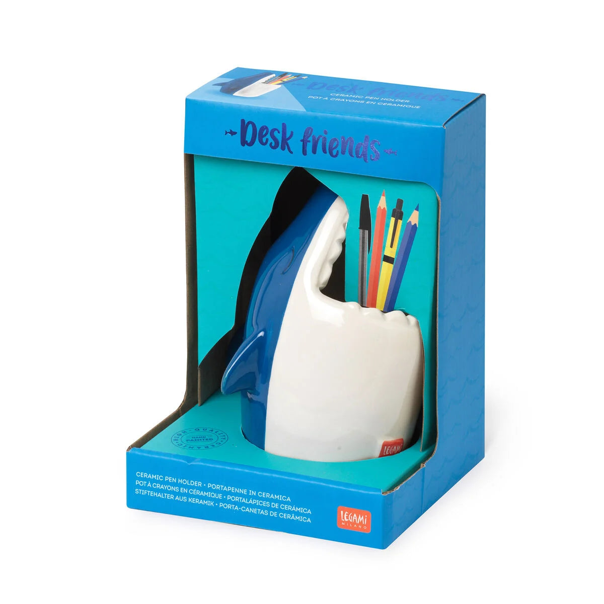 Legami - Pot à Crayons en Céramique - Requin