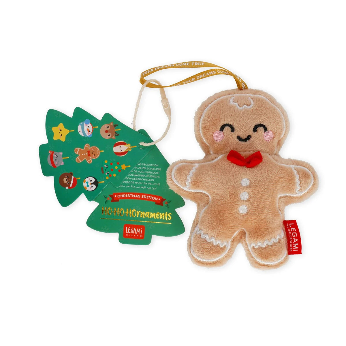 Legami - Décoration de Noël en peluche - Pain d'épice