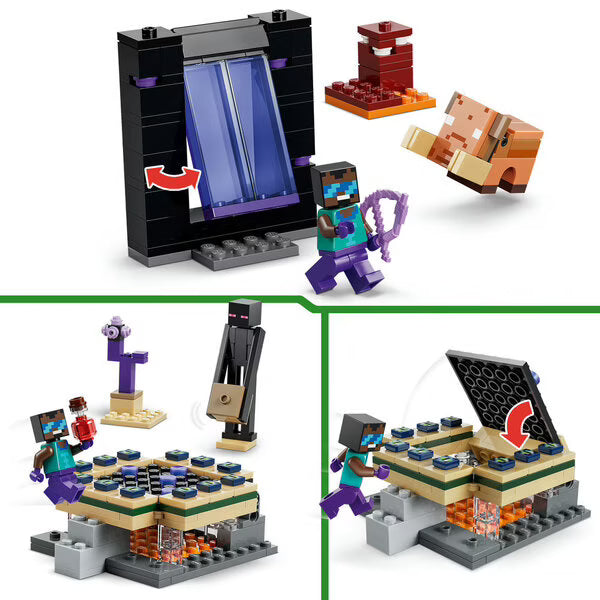 LEGO - Minecraft - Voyage à travers les Portails du Nether et de l’Ender