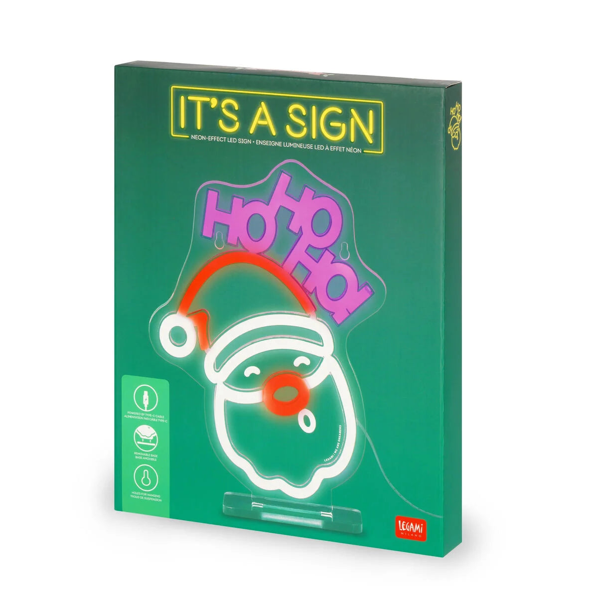 Legami - Lampe LED à Effet Néon - Santa Claus - It’s a Sign