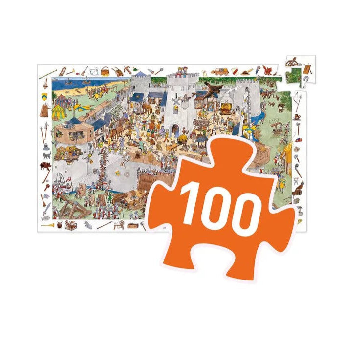 Puzzle d'observation Le château fort - 100 pièces - Djeco