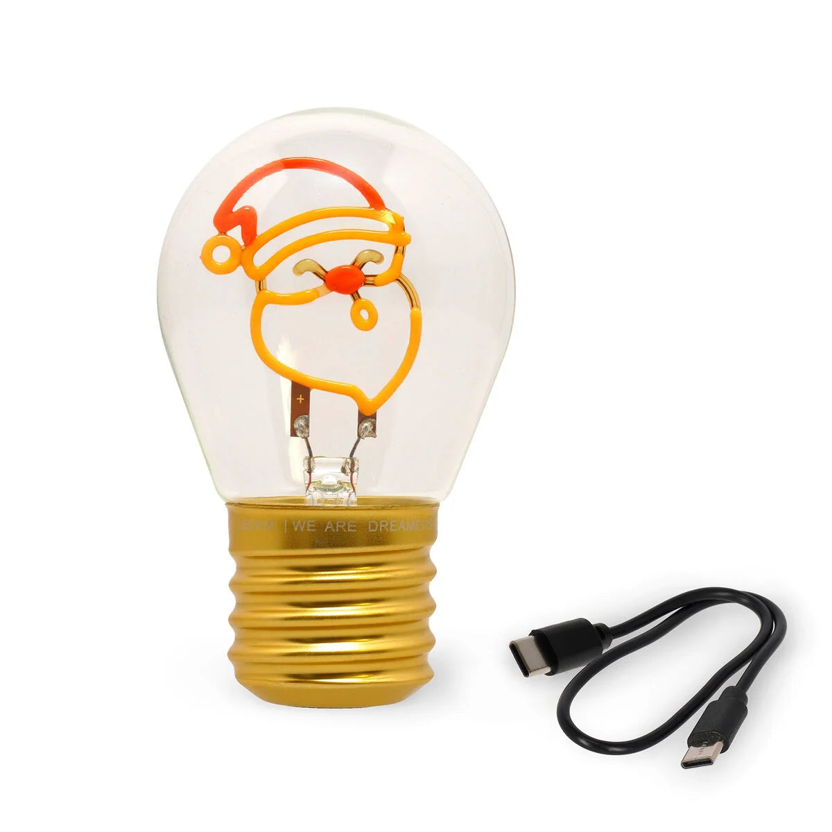 Legami - Lampe Décorative de Table en Forme d’Ampoule - Santa Claus - Bulb Fiction
