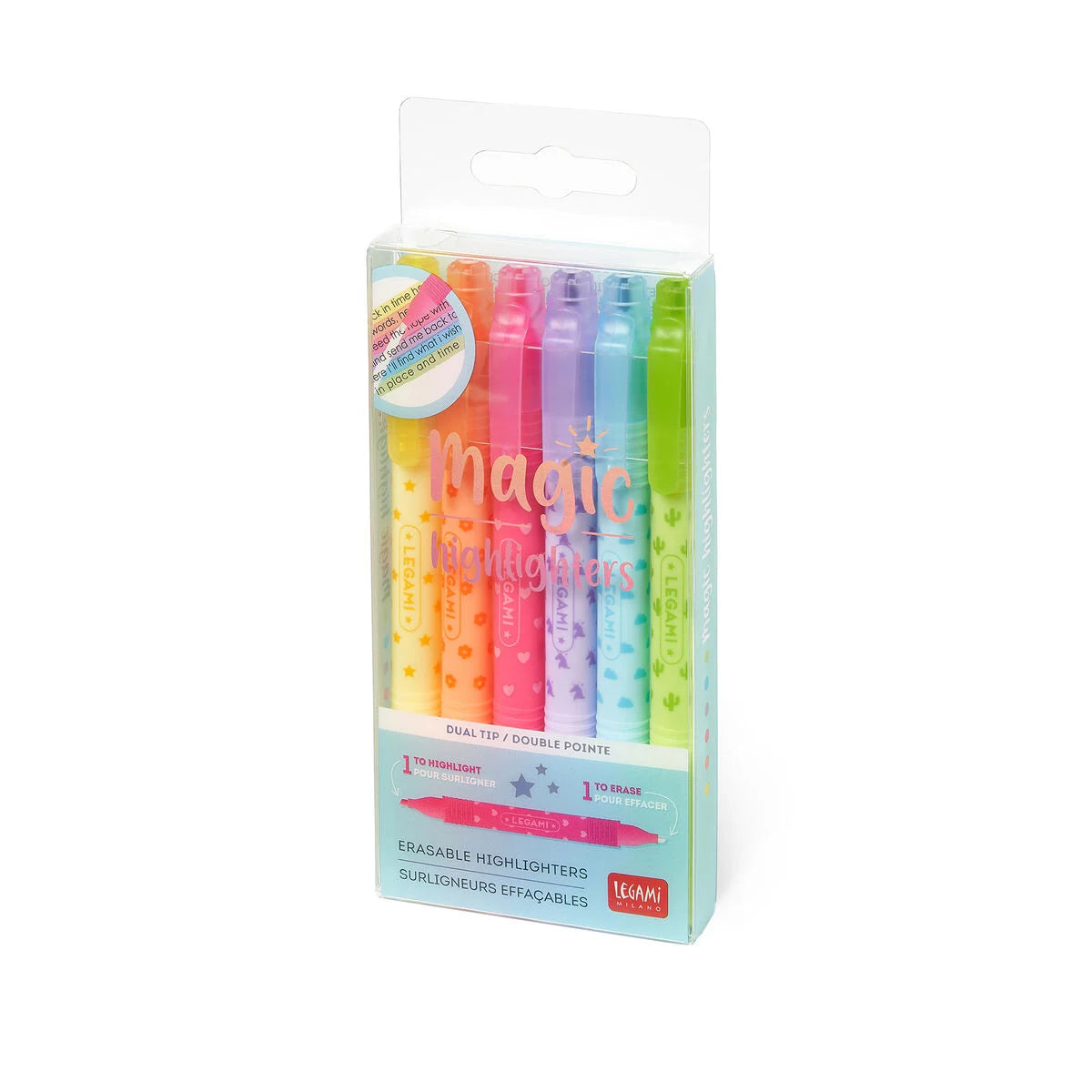 Legami - Boite de 6 surligneurs magiques effaçables