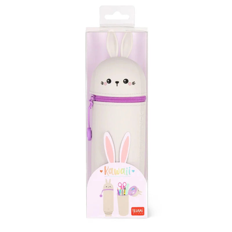 Legami - Trousse 2-en-1 ronde en silicone - Lapin