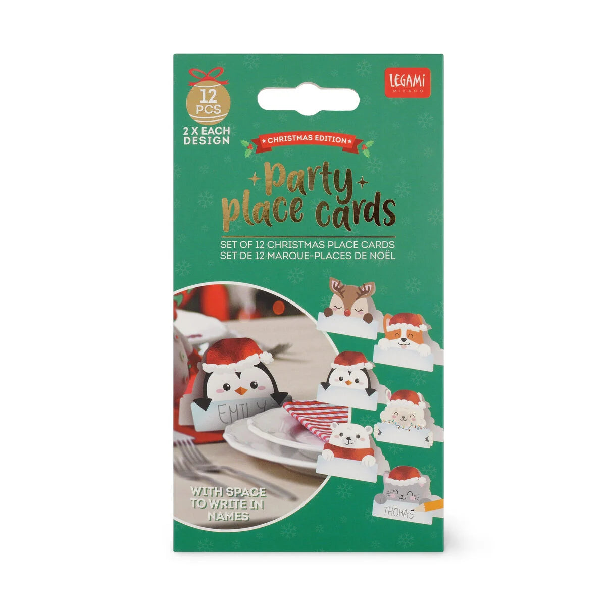 Legami - Set de 12 Marque-Places de Noël
