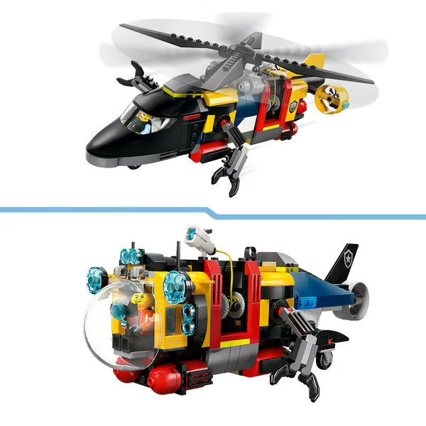 LEGO - City - Hélicoptère, camion de pompiers et sous-marin modulable